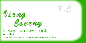 virag cserny business card