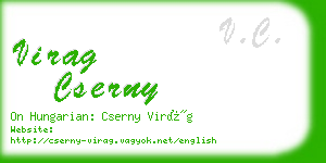 virag cserny business card